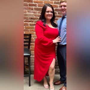 🌶️ red one-shoulder dress